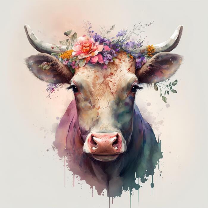 Cow Flowers Stock Photos, Images and Backgrounds for Free Download
