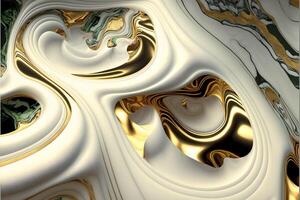 Abstract texture white and green marble and liquid gold.Liquid abstract texture.. photo