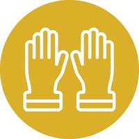Working Gloves Vector Icon Design
