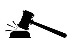 Law Hammer, Judge Gavel Icon vector