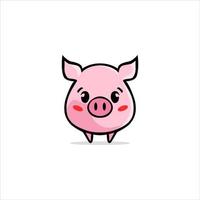 little piggy funny vector illustration