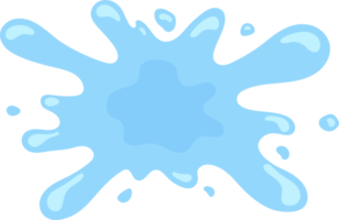 azul agua chapoteo, elemento y ilustración png