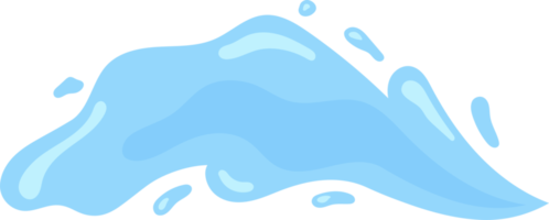 blauw water plons, element en illustratie png