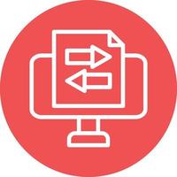 Online File Transfer Vector Icon Design