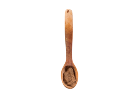 Spoon with powder chocolate isolated on a transparent background png