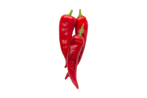 groenten rood paprika's geïsoleerd Aan een transparant achtergrond png