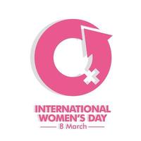 vector banner template on International Women Day vector concept