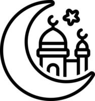 line icon for eid ul fitr vector