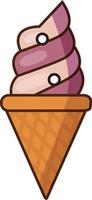 Soft Pink Ice Cream vector