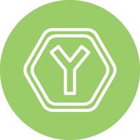Y Intersection Vector Icon Design