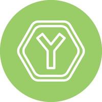 Y Intersection Vector Icon Design