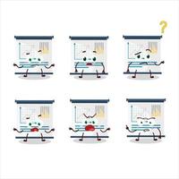 Cartoon character of business presentation with what expression vector