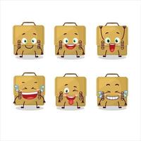 Cartoon character of sling bag school with smile expression vector