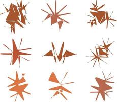 set of star icons on white background. Vector illustration.