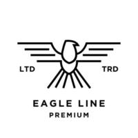 águila línea resumen logo icono diseño ilustración vector