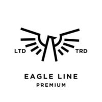 águila línea resumen logo icono diseño ilustración vector