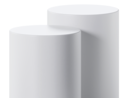 White clean cylinder podium product display png