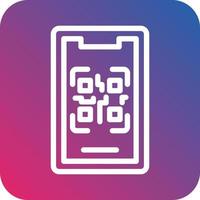 Mobile Qr Code Vector Icon Design