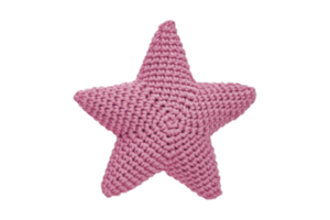 Pink star cushion isolated on a transparent background png