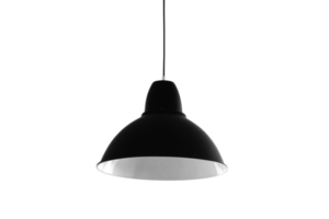 Black hanging lamp isolated on a transparent background png