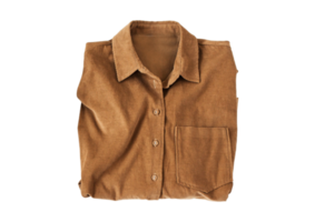 marrón camisa aislado en un transparente antecedentes png