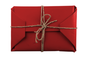 Red gift box isolated on a transparent background png