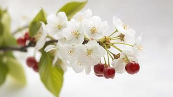 Free photo cherry branch, generat ai