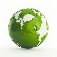 Photo a green globe with the word, generat ai