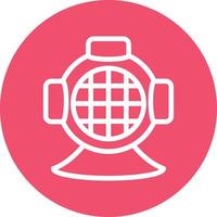 Diving Helmet Vector Icon Design