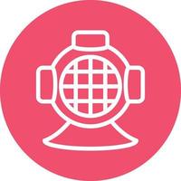 Diving Helmet Vector Icon Design