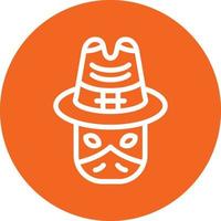 diseño de icono de vector de bandido