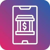 Mobile Banking Vector Icon Design