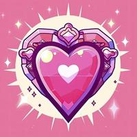 heart power icon and symbol 2d illustration, generat ai photo