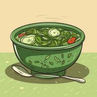 hand drawn caldo verde illustration, generat ai photo