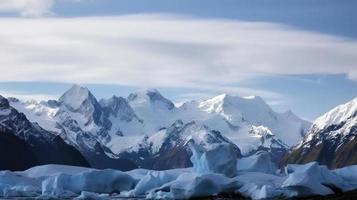 Beautiful snow capped mountains, generat ai photo