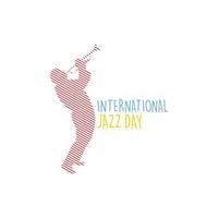 internacional jazz día vector ilustración.