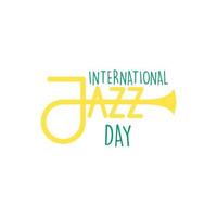 vector illustration international jazz day