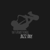 internacional jazz día vector ilustración con saxofón