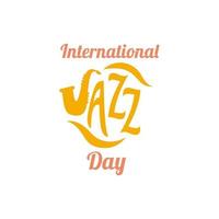 internacional jazz día logo icono diseño, vector ilustración