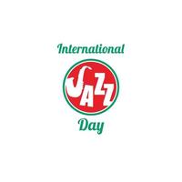 internacional jazz día creativo. internacional jazz día bandera, póster diseño. internacional jazz día vector ilustración con saxofón.