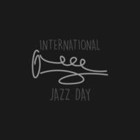 International jazz day event celebration poster with colorful musical symbol. Vector illustration jazz music banner. Artsy design for promo flyer or invitation