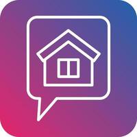 House Chat Vector Icon Design