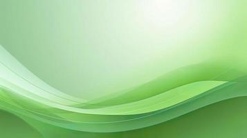 Free green curve abstract background, generat ai photo