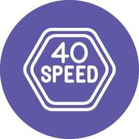 40 Speed Limit Vector Icon Design