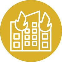 Building Fire Vector Icon Design