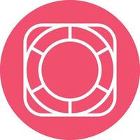 Life Raft Vector Icon Design