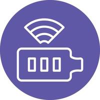 Wireles Battery Vector Icon Design