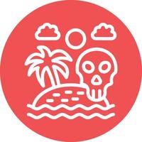 Skull Island Vector Icon Design