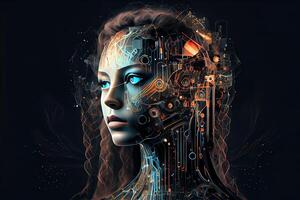 robot ai automation artificial intelligence ai futuristic photo