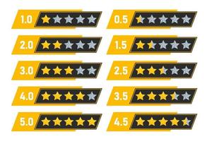rating stars review symbol quality service star rate customers feedback template minimalist design vector